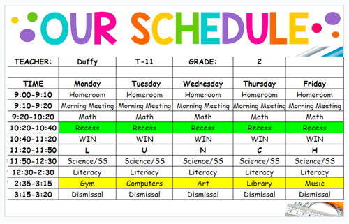 schedule