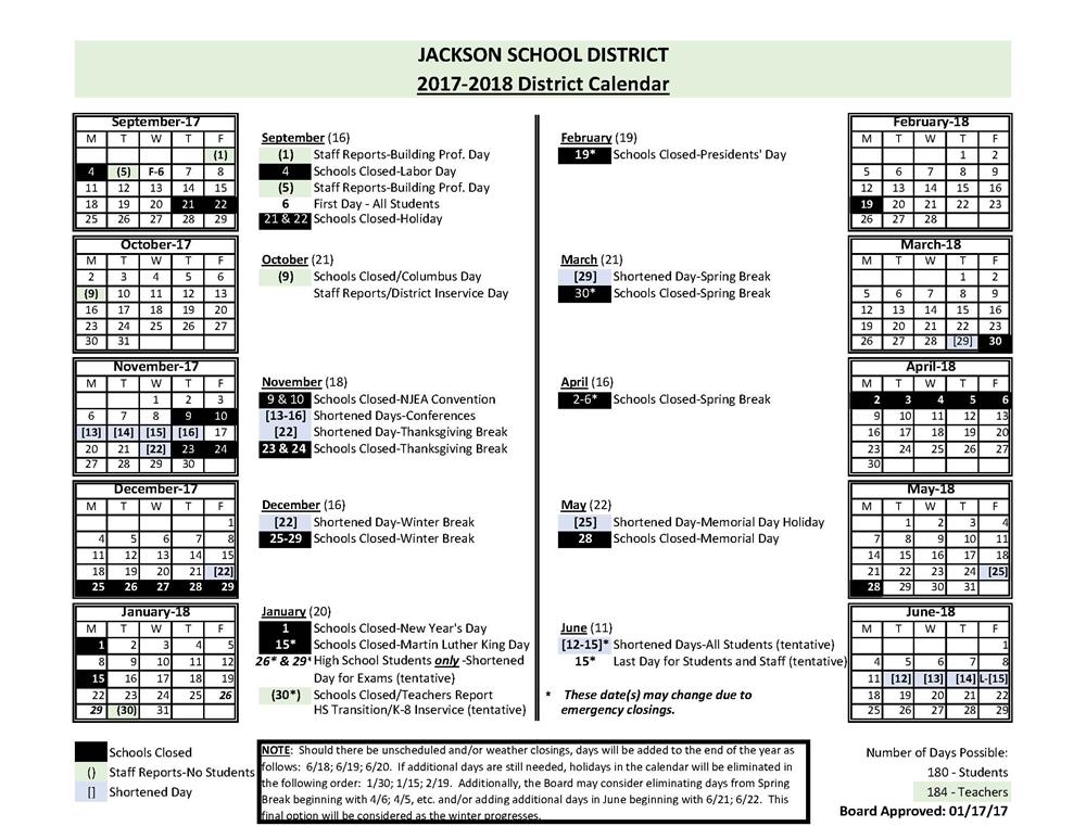District Calendar