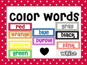 color word cards