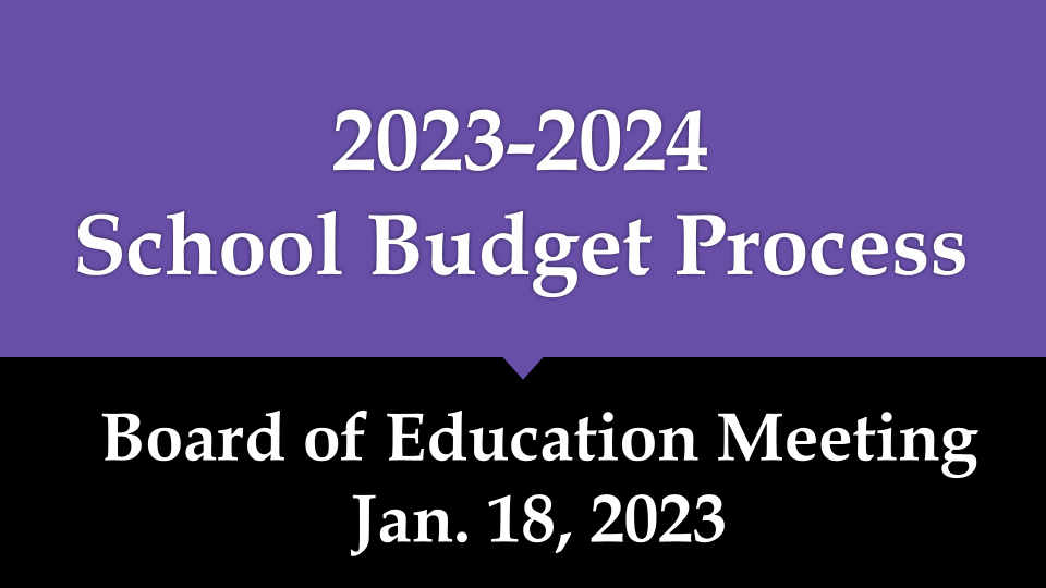  cover of budget overview slides