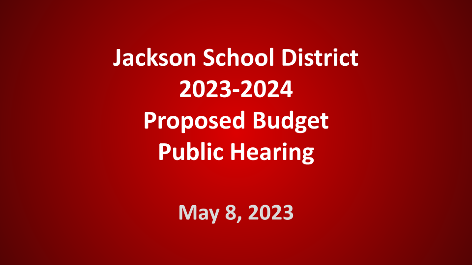  cover page of budget presentation