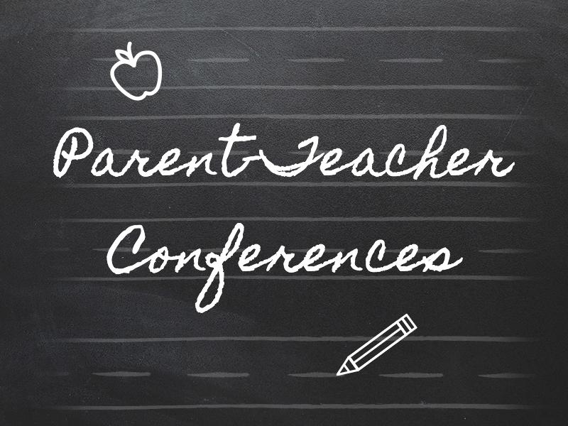 announcement for conferences on chalkboard background