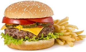 Cheeseburger and fries Cheeseburger and fries