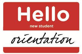  name badge with orientation written on it