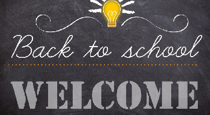  Blackboard with back to school