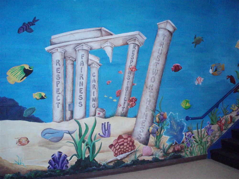 Under the Sea Mural Pillars of Character 