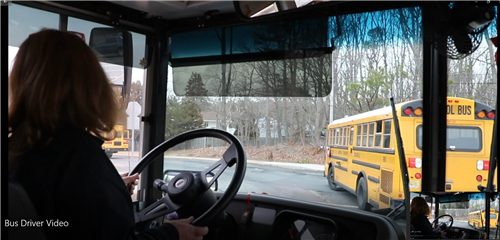 bus driver inside bus