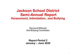 cover of HIB report for January-June 2020 