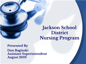 Cover of nursing presentation showing stethoscope 