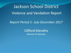 Cover of Violence and Vandalism Report 
