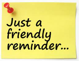  Reminder sticky note