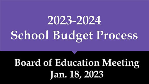 cover of budget overview slide show