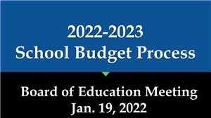 School Budget Budget Process Title Page