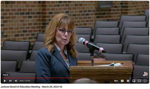 Frame of budget video featuring Nicole Pormilli speaking