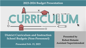 cover of curriculum budget presentation