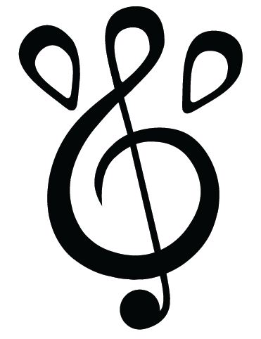 Music Note in the form of a paw print 