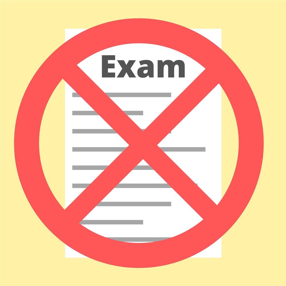  icon showing canceled exam