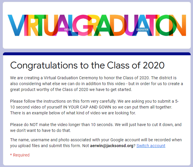  snapshot of google form for graduates