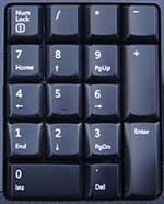 Number pad practice 
